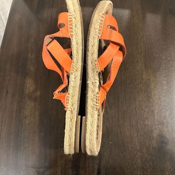 SAM EDELMAN AVERIE ORANGE ESPADRILLES SANDALS size 8.5 - Picture 4 of 7
